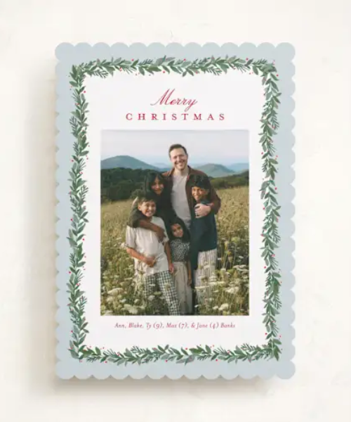 Minted Holiday Cards — varies by size and finish — product photograph