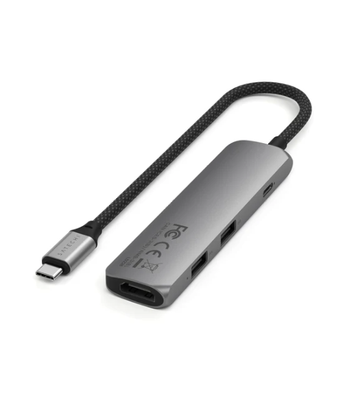 Satechi USB-C Multiport Adapter (4K HDMI, 60W PD) — product photograph