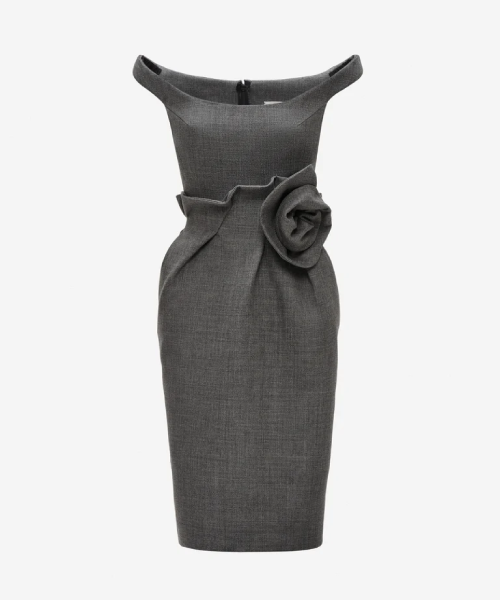 Magda Butrym Rose-Appliqué Dress — product photograph