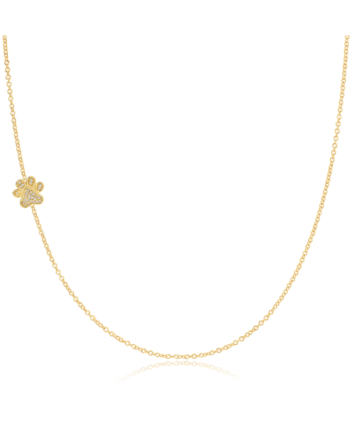 14k Gold Pavé Charm Necklaces — from ~$575 — product photograph