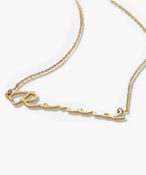 Name Necklace in 18k Gold Vermeil — mid-range — product photograph