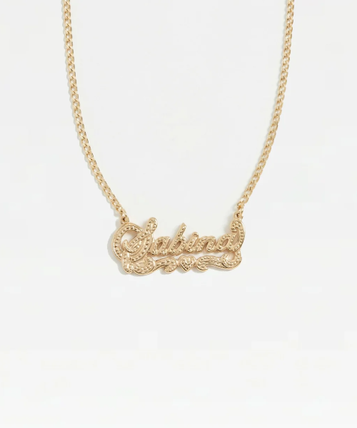 The Nameplate Necklace in Gold Vermeil — product photograph