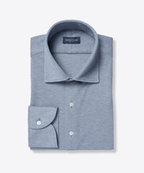 Custom Dress Shirt (Mid-Range Italian Fabric) — ~$120–$180 — product photograph