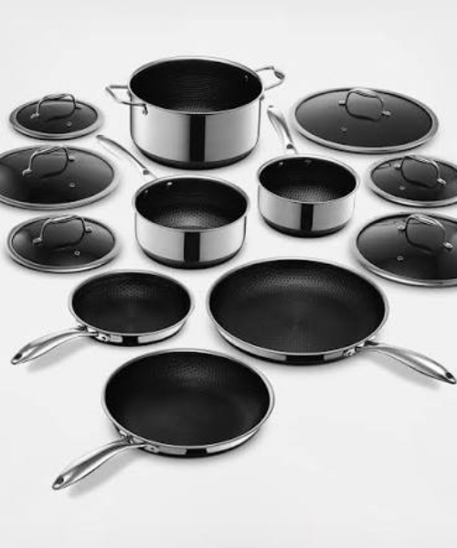 HexClad 12-Piece Set — ~$699 (on sale) — product photograph