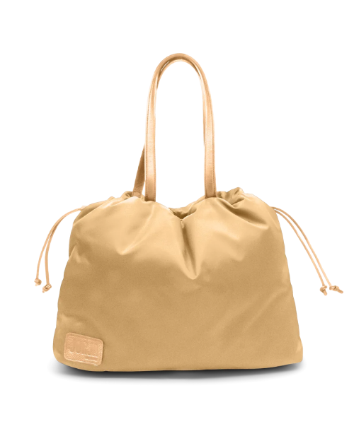Jorja Puffy Tote in Black or Camel — product photograph
