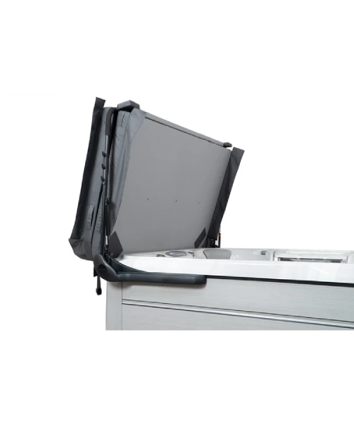 Extreme Hot Tub Cover (~$579.99) + Hydraulic Lifter — product photograph