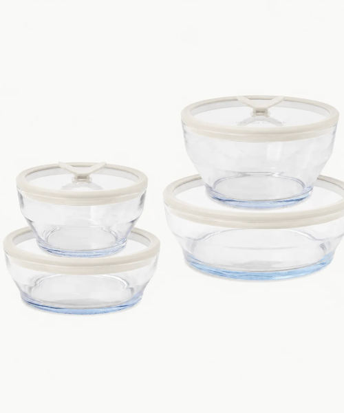 8-Piece Glass Round Dish Set — product photograph