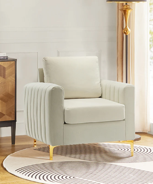 Didyme Velvet Club Armchair — product photograph