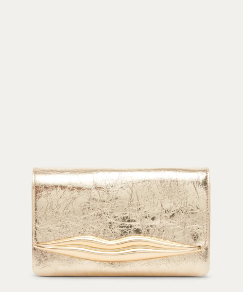 Surrealist Lips Clasp Clutch in Patent (~£295) — product photograph