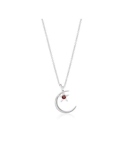 Moon & Stars Birthstone Charm Necklace (from ~$145) — product photograph